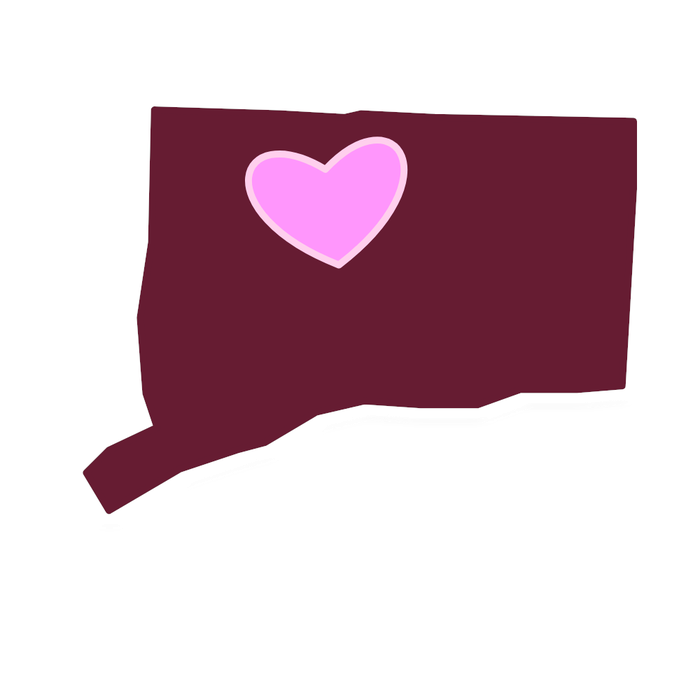 Connecticut with a heart